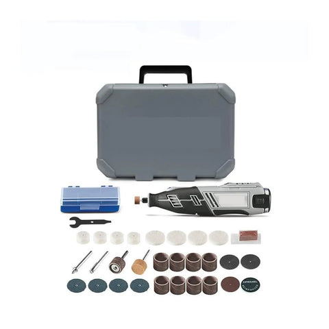 Straight Up Durable Cordless Mini Grinder With Premium Accessory Kit, compact kit with sander, collet and sanding discs.