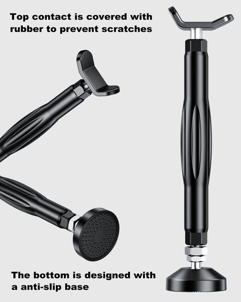 Motorcycle Wheel And Chain Cleaning Stand With Adjustable Height, rubber-coated contact, anti-slip base, black finish