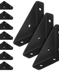 Heavy Duty Triangle Corner Brackets 10 Pack for Furniture and Cabinets with Pre Drilled Holes Right Angle Shelf Supports