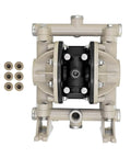 Workhorse Double Diaphragm Pump 13 GPM at 100 PSI Built for Tough Industrial Water Transfer and Fluid Handling Model 66605J388 Ideal for Quick Priming and Long Life in Auto Shops Farms and Industrial Setups polypropylene pump with fittings