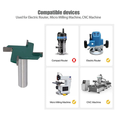 Upgrade Your Shop With This Badass 2 Inch CNC Surfacing Bit For Flattening Wood Or MDF Like A Boss, compatible with various routers.