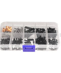 Metal Screw Set For One Twelfth RC Cars And Shells, Pro Grade, Heavy Duty Fasteners, Heat Conductive Alloy, Replaces Plastic Screws, Secure Car Body Shell, Raise The Column Fastener Kit, RC Accessories And Repair Tools in organizer box