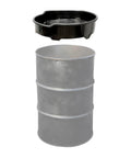 Heavy Duty 55 Gallon Drum Drain Funnel With Chemical Resistant Plastic, Ribbed Drainage Channels, And Filter Gate
