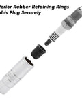 Three Eighth Inch Drive Spark Plug Socket Set With Extension Bar Six Point Universal Joint And Spark Plug Gapper Eight Piece Beefy Heavy Duty Chrome Vanadium Steel With Laser Etched Sizes, 5/8 socket