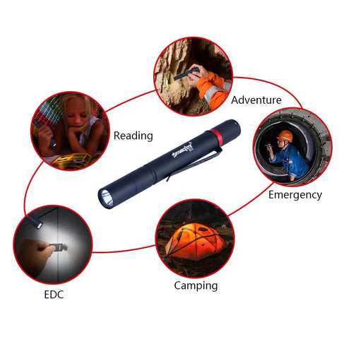 Led Pen Flashlight 10 Pack With Pocket Clip 3 Mode Mini Pen Lights Ultra Bright IP67 Waterproof for inspections and emergency use