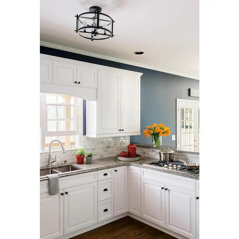 Touchless Single-Handle Pull-Down Kitchen Faucet With LED Light and Soap Dispenser in stainless steel on modern kitchen sink