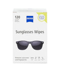 Sunglasses Wipes box by ZEISS, 120-count pre-moistened cleaning wipes