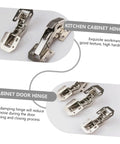 Soft Close Cabinet Door Hinges 4 Inch Stainless Steel Concealed Damping Hardware for Kitchen Cabinets and Closets Rust Resistant Self Closing Hinges with Quiet Close 4 Pack, showing hinge details