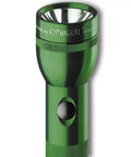 Three Cell D Size Flashlight Dark Green Box With White Star Krypton Lamps, High Intensity Beam For Long Range Visibility