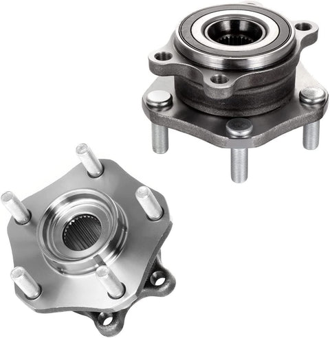 Front Wheel Bearing Hub Brake Kit with Drilled And Slotted Rotors And Ceramic Pads For 2014 2019 Nissan Rogue, 12.60 Inch