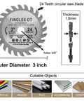 Beast All Purpose Woodworking Circular Saw Blade 3 Inch TCT Cutting Blade with 24 teeth for solid wood and plywood panels