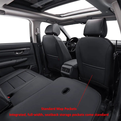 Custom Fit Honda CRV Seat Covers Full Set With Faux Leather Look Waterproof Build For 2023 2024 2025 2026 SUVs And Trucks Black