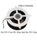 Heavy Duty Replacement Cooling Fan Compatible With Sony PlayStation 5 Cfi 10xx And Cfi 11xx Consoles, view of side with precision blades.