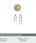 2 Pack 2.5 Inch Brushed Brass Cabinet Knobs With Vintage Backplates and screws for home improvement