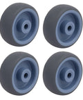 2 Inch Diameter TPR Wheel For Carts And Trolleys With 8.5mm Bore 49 By 22mm Size Quiet Roll Caster Wheel Pulley Roller Four Pieces