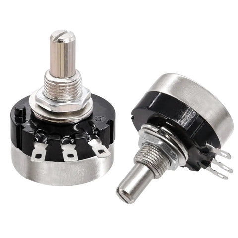 Two Pack 20K Potentiometers RV24YN20S Rotary Single Turn Carbon Film Taper Potentiometer with A03 Knobs and Dials B203