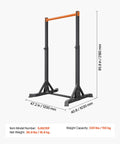 Beast Mode Ready Heavy Duty Free Standing Pull Up Bar Station With H Frame, 330 Lbs Capacity, 8 Level Height, steel gym rig.