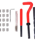 M8x1.25 Stainless Steel Thread Repair Kit For Automotive And HVAC Systems Restores Damaged Female Threads In Aluminum And Other Metals With True Precision And Built Tough Durability For Industrial Machinery High Voltage Gear And Microwave Equipment., inserts, tap, drill and tools