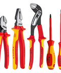 Pro-Grade 7-Piece 1000V Insulated Pliers, Cutters, and Screwdriver Tool Set for Electricians With VDE Tested Two-Color Grips