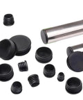 Assorted Adjustable Tube End Cap for Round Pipes 10 to 60mm with Heavy Duty Leveling Feet and Furniture Foot Support 50mm Size