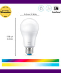 Sunset To Sunrise Automation Smart Color A19 LED Bulb With Motion Detection And Voice Or App Control For Your Smart Home Must Have, 60W Equivalent 800 Lumen E26 Indoor, Matter Compatible, 1 Pack.