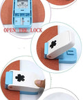 1.5 Inch Oval Shape Paper Punch Lever Punch For Crafting And Scrapbooking, showing candy color finish and easy lock mechanism