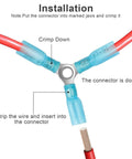 Installation guide for Heavy Duty Waterproof 3 Way Wire Connector Kit For Automotive And Marine Use With 20 Piece Heat Shrink Y Ring Butt Terminals Includes 22 10 AWG Wires Plus 12 10 AWG 16 14 AWG And 22 16 AWG Sets For Versatile Crimp Connections