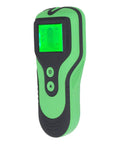 Mingzhe Stud Finder with 5 Modes LCD Display, green handheld device showing digital interface for detecting hidden objects.