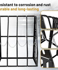 Heavy Duty Vertical Pipe And Lumber Storage Rack For Garage Or Workshop Boasts Four Wide Bays Welded From Rock Solid Steel To Haul Heavy Loads No Sweat showing chain supports and corrosion-resistant finish.