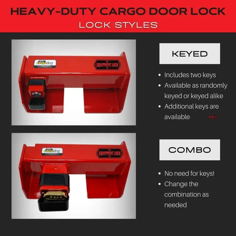 Heavy Duty Cargo Door Lock For Shipping Containers And Semi Trailers Powder Coated Steel Security Fits Vertical Door Bars 9 To 16 Inches Keyed Differently Durable Semi Truck Storage Lock