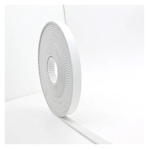 Heavy Duty 2M Steel Reinforced Polyurethane Timing Belt In A Solid Fifty Meter White Roll Built Tough For 3D Printers And CNC Routers Delivering Smooth Running Precision With Zero Flex Across All Widths To Get Your Rig Ready To Roll On Demand