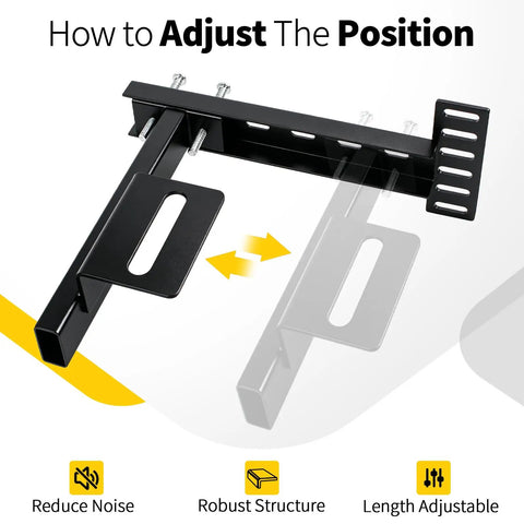 Heavy Duty Headboard Brackets For Adjustable Bed Base universal mounting hardware showing adjustable position and robust structure.
