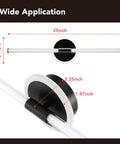 24 Inch Black LED Vanity Light Bar 18W Dimmable With Color Temperature Options 3000K 4000K 5000K Over Mirror Bathroom Fixture dimensions