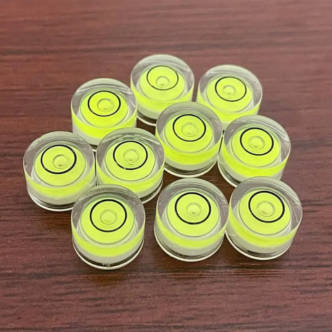 10 Pack Mini Circular Bubble Spirit Levels Dead On Bullseye Gauge For Layout And Measuring Compact Acrylic Tool With Fluorescent Dial Rock Solid Build For Contractors And Diy Crews Always On Target Every Single Shift