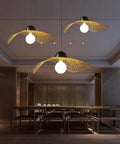 Large Handcrafted Rattan Pendant Ceiling Light With Rustic Farmhouse Flair For Cozy Spaces Premium Quality Construction Brings Straight Up Nice Vibes To Your Home Quick Install in a modern dining area.