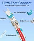 Solder Seal Wire Connectors Kit, 120-Piece Heat Shrink Butt Connectors for Electrical Wiring, diagram showing connector components.