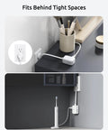 Slim 6 Inch Extension Cord With 3 Outlets And 900J Surge Protector 15 Amps 1875 Watts ETL Listed fits behind furniture