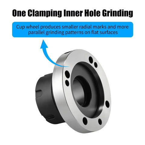 ER32 Collet Chuck 80mm Diameter 7 Hole Precision Lathe Tool For CNC Milling and Engraving displaying grinding pattern capability