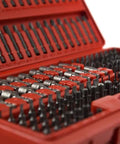 Master Bit Set 208-Piece Kit with Standard and Deep Bits, S2 Steel, in Red Blow Mold Carry Case for Repairs