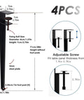 Four Piece Heavy Duty Adjustable Metal Table Legs With Telescoping Clamp For No Fuss Desk Build Supports Two Hundred Pounds dimensions and features
