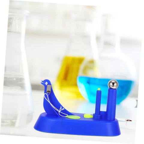 Educational Newtonian Pendulum Swing Tool For Physics Experiments, blue plastic design in science classroom setting