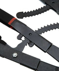 Close-up of Heavy Duty Circlip Pliers Set 16-Inch Corrosion-Resistant Snap Ring Pliers with black handles and textured gears