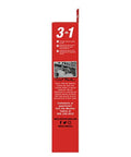 Side view of red X Stay Wrist Stabilizer packaging showing product features, contact info, and 3-in-1 support details.