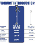 Third Hand Tool Support System Set Premium Steel Poles 154 Lb Capacity Adjustable 23.6 to 45.3 Inches Length Overview