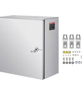 Heavy Duty Stainless Steel Electrical Enclosure Box 12x8x6 Built Tough As Nails Wall Mounted IP66 Weatherproof NEMA Outdoor Cabinet With Mounting Plate 304 Stainless Steel Corrosion Resistant