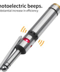 Photoelectric Edge Finder For Milling Machines, Stainless Steel Non Magnetic Centering Rod Detector with beeping alert