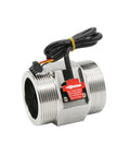 2 Inch Stainless Steel Hall Flow Sensor Water Flow Meter for Garden Hose with wires and brass body