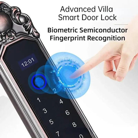 Slick Smart Fingerprint Door Lock Offering Dead Simple Keyless Entry And Hella Secure Password Backup With App Tracking Visitor Logs And No Sweat Setup For Modern Households