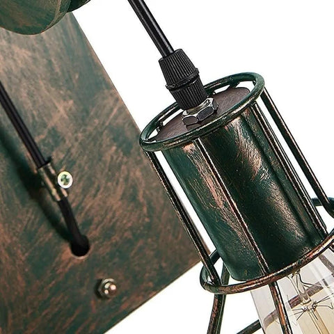 Close-up of the E27 socket on Set Of Two Retro Industrial Pulley Wall Lamps Crafted From Heavy Duty Vintage Metal With A Weathered Rustic Finish.