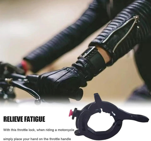 Universal Motorcycle Cruise Control Throttle Clamp Kit For Most Motorcycles And Electric Vehicles, No Tool Needed Handlebar Mount, Durable Black Aluminum Alloy Throttle Booster, Improves Comfort, Smooth Acceleration, And Fuel Efficiency